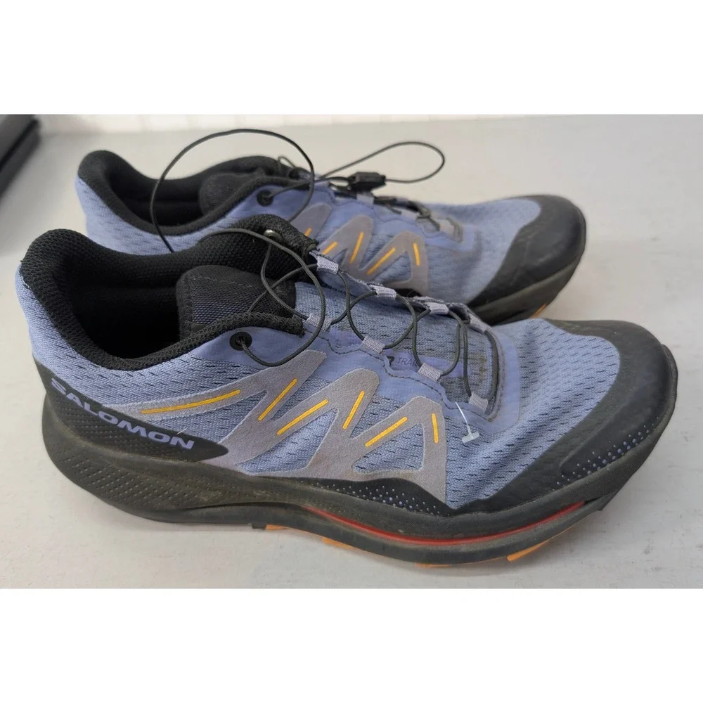 Salomon Ultra Glide Trail Running Shoes Men's 10 Blue Black Orange 416150 Hiking